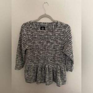 Bobeau Black and White Sweater